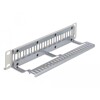 Panel krosowy Keystone 10&quot; 1U 12-portowy z listwą przeciwnaprężeniową szary Delock 66875