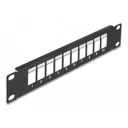 Krosownica Keystone 10" D-type 10-portowa czarna Delock 66676