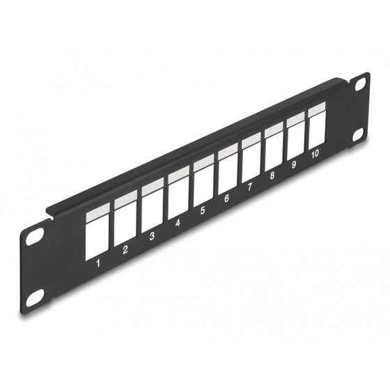 Krosownica Keystone 10" D-type 10-portowa czarna Delock 66676