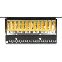 Panel krosowy 10" 12-portowy Cat.6 czarny Delock 43297