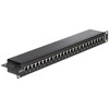 Panel krosowy 19&quot; 1U 24-portowy Cat.6 czarny Delock 43298