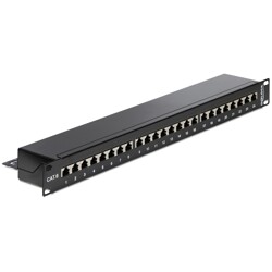 Panel krosowy 19" 1U 24-portowy Cat.6 czarny Delock 43298