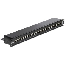 Panel krosowy 19" 1U 24-portowy Cat.6 czarny Delock 43298