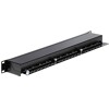 Panel krosowy 19&quot; 1U 24-portowy Cat.6 czarny Delock 43298