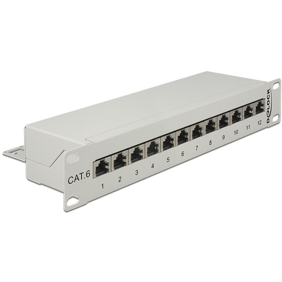 Panel krosowy 10" 12-portowy Cat.6 szary Delock 43299