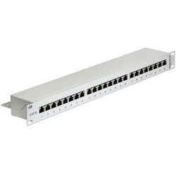Panel krosowy 19" 1U 24-portowy Cat.6 szary Delock 43300