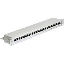 Panel krosowy 19" 1U 24-portowy Cat.6 szary Delock 43300