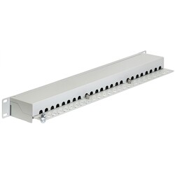 Panel krosowy 19" 1U 24-portowy Cat.6 szary Delock 43300