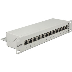 Panel krosowy 10" 12-portowy Cat.6A szary Delock 43308