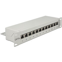 Panel krosowy 10" 12-portowy Cat.6A szary Delock 43308
