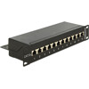Panel krosowy 10&quot; 12-portowy Cat.6A czarny Delock 43310