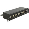 Panel krosowy 10" 12-portowy Cat.6A czarny Delock 43310