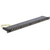 Panel krosowy 19&quot; 0,5U 24-portowy Cat.6 czarny Delock 43316