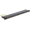 Panel krosowy 19&quot; 0,5U 24-portowy Cat.6 czarny Delock 43316