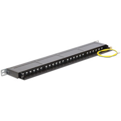 Panel krosowy 19" 0,5U 24-portowy Cat.6 czarny Delock 43316