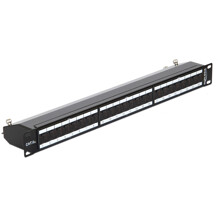 Panel krosowy 19" 24-portowy Cat.6A czarny Delock 43320