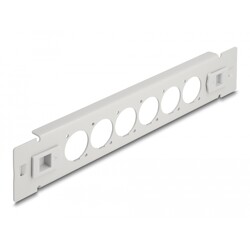 Panel krosowy 10" D-type 6-portowy beznarzędziowy szary Delock 66901