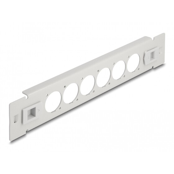 Panel krosowy 10" D-type 6-portowy beznarzędziowy szary Delock 66901