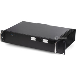 Panel przedni komputer przemysłowego 2U Fanless Delta-Silent-2U-i5-2xSSD480-DualPSU z zasilaczem redundantnym 230V