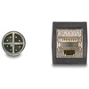 Przewód adapter M12 X-coded 8-pin męski - RJ45 Cat.5e żeński PUR 50cm Delock 60572