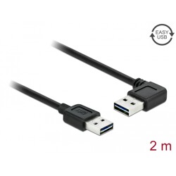 Kabel EASY-USB 2.0-A - 2.0-A M-M kątowy lewy prosty 2m Delock 85557