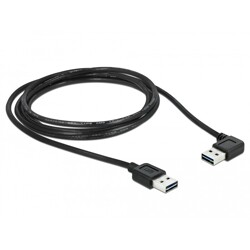 Kabel EASY-USB 2.0-A - 2.0-A M-M kątowy lewy prosty 2m Delock 85557