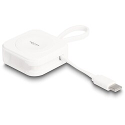 Podkładka ładująca USB-C do Apple Watch biała magnetyczna Delock 83023 Podkładka ładująca USB-C do Apple Watch biała magnetyczna Delock 83023