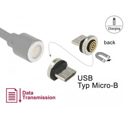 Adapter magnetyczny USB typ micro-B męski Delock 65932