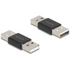 Adapter USB 2.0 typ A męsko-męski metalowy Delock 65108