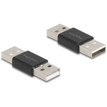 Adapter USB 2.0 typ A męsko-męski metalowy Delock 65108