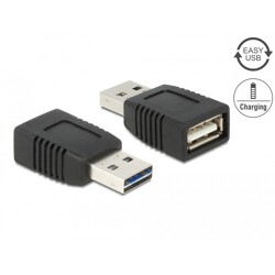 Adapter EASY-USB 2.0-A męsko-żeński tylko ładowanie Delock 65965