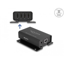 Koncentrator 4 port USB 2.0 z izolacją 5 kV dla linii danych Delock 64226