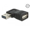 Adapter EASY USB 2.0-A wtyk- gniazdo kątowy lewo/prawo Delock 65522