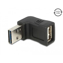 Adapter EASY USB 2.0-A wtyk - gniazdo kątowy góra/dół Delock 65521