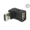 Adapter EASY USB 2.0-A wtyk - gniazdo kątowy góra/dół Delock 65521