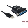 Adapter Kabel drukarkowy USB 80cm Delock 82001
