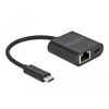 Adapter USB-C do Gigabit LAN 1000 Mbps z portem Power Delivery czarny Delock 66644