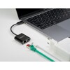 Adapter USB-C do Gigabit LAN 1000 Mbps z portem Power Delivery czarny Delock 66644
