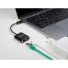 Adapter USB-C do Gigabit LAN 1000 Mbps z portem Power Delivery czarny Delock 66644