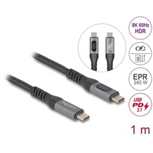 Kabel koncentryczny USB 40Gbps do szybkiego ładowania 240W Delock 86067