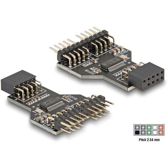 Koncentrator USB 2.0 9-pin listwa wtykowa żeńsko-męski Delock 60045