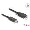 Optyczny aktywny kabel USB 10Gbps-A do micro-B męski ze śrubkami 7,5m Delock 83212