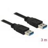 Kabel USB-A 5Gbps męsko-męski 3m czarny Delock 85063