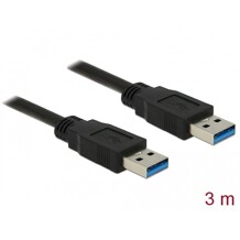 Kabel USB-A 5Gbps męsko-męski 3m czarny Delock 85063