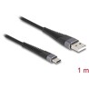 Kabel USB 2.0 USB-A - USB-C męsko-męski z ochroną przed zginaniem 1m Delock 81121
