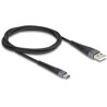 Kabel USB 2.0 USB-A - USB-C męsko-męski z ochroną przed zginaniem 1m Delock 81121