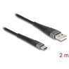 Kabel USB 2.0 USB-A - USB-C męsko-męski z ochroną przed zginaniem 2m Delock 81122