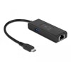 Adapter USB-C do 2,5 Gigabit LAN z USB-A żeński Delock 63826