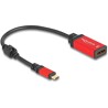 Adapter USB-C do DisplayPort 8K 30Hz z funkcją HDR czerwony Delock 60052