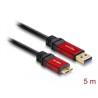 Przewód USB 5Gbps typ A męski do USB 5Gbps typ micro-B męski 5m Delock 82763